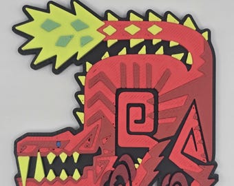 3d Printed Monster Hunter Odogaron Monster Icon Magnet