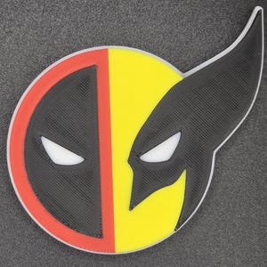 3d Printed Deadpool & Wolverine X-Men Magnet