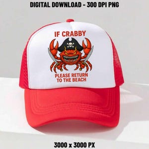 Wenn Crabby zum Strand zurückkehrt PNG Lustige Sommer Shirt Design Retro Vintage Krabbe Grafik für Sublimation Küsten Humor druckbare Datei