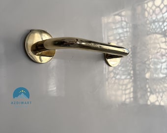 Handmade Brass Towel Bar, Unlacquered Brass Towel Rail, Vintage Bathroom Towel Holder, Solid Brass Towel Rod, Rustic Wall-Mounted Rack