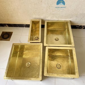 Brass Undermount Hammered Sink, Solid Brass Kitchen, Bar, and Outdoor Sink, Heavy-Duty Island Sink, Handcrafted Brass Sink
