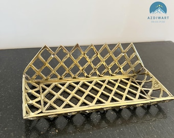 Handmade Brass Wall Shelf, Unlacquered Brass Bathroom Storage,  Shower Shelf, Elegant Wall-Mounted Bathroom Decor, Brass Shower Shelf