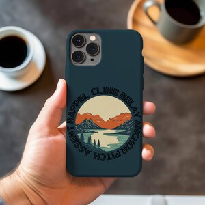 Climbing Peaks - Tough Phone Case for Outdoor Enthusiasts, Hiking Gifts, Peak Travel Aesthetic, Climbing Accessories, Travelers Gear