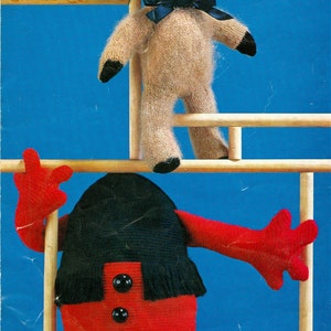 Gonk and Teddy Bear Knitting Pattern Stuffed Toy 17" Pdf Instant Download
