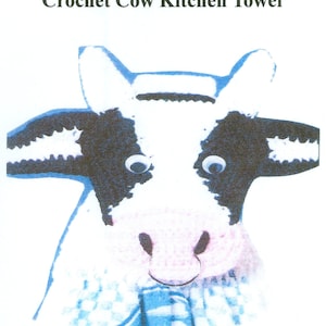 Crochet Cow Kitchen Towel Topper Country Kitchen Pattern Easy To Make PDF Instant Download