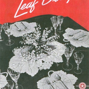 Leaf Design Placemats Crochet Pattern PDF Instant Download