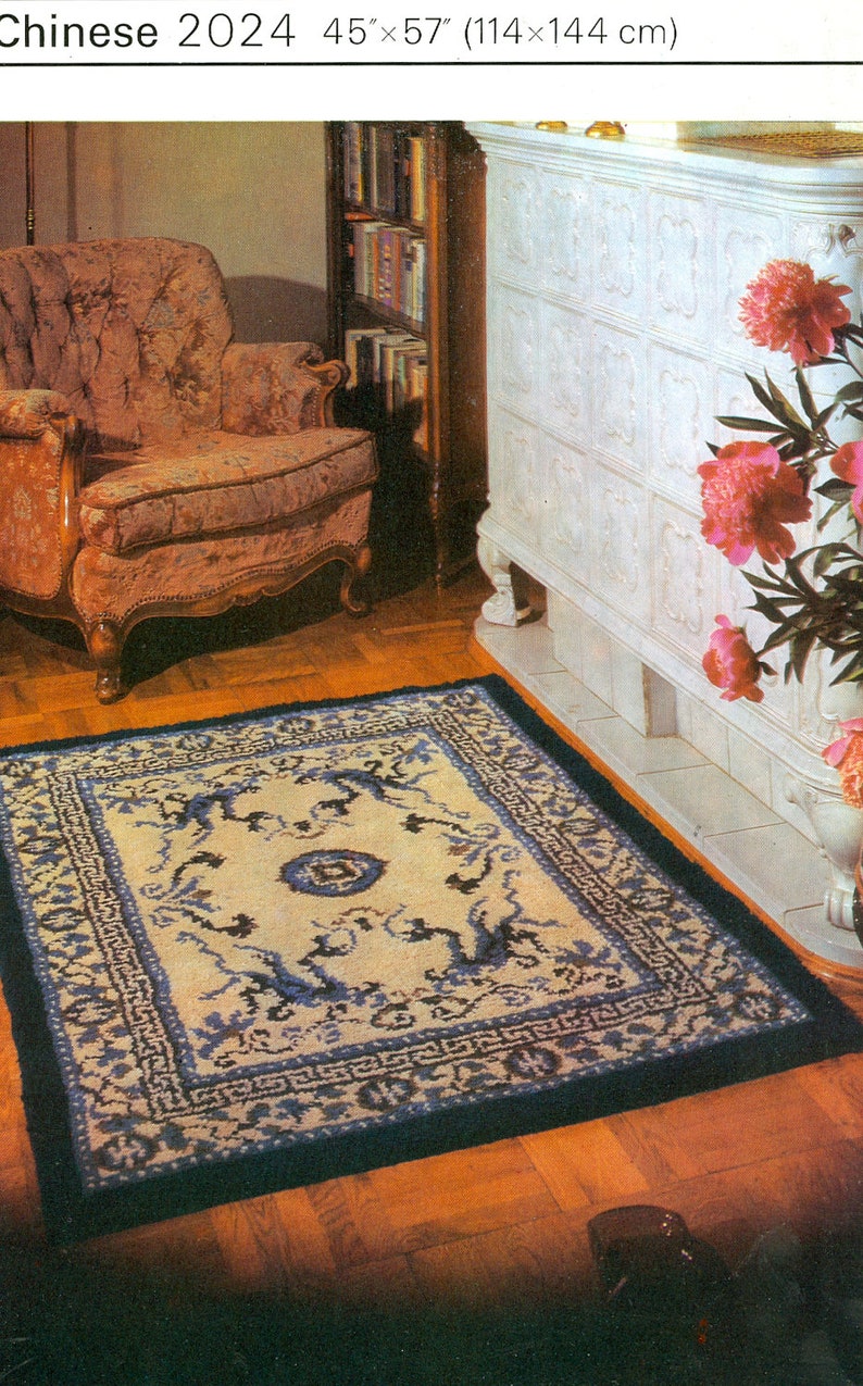 Oriental Rug Making Pattern Book 12 Oriental Rug Charts for Latch Hook