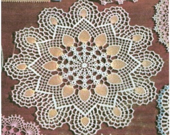 Pineapple  Doilie Doily Crochet Pattern  PDF Instant Download