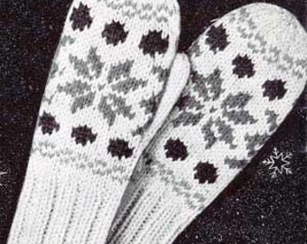 Kids Norwegain Mittens Knitting Pattern PDF Instant Download