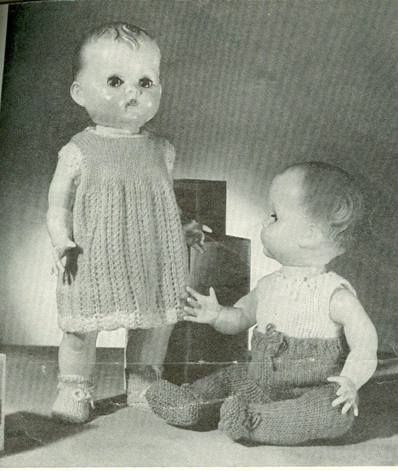 Doll Clothes Knitting Pattern Book 5 Outfits 3 Different Size Etsy