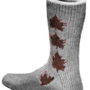 Maple Leaf Socks Knitting Pattern PDF Instant Download