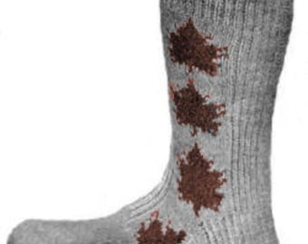 Modèle de tricot de chaussettes feuille d'érable PDF Téléchargement instantané