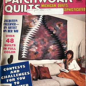 Lady&#39;s Circle Patchwork Quilts Vintage Pattern Magazine March 1989 Double-X Ring Of Tulips & More
