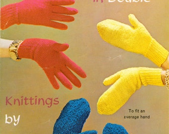 Gloves And Mittens On The Double Knitting Pattern Pdf Instant Download