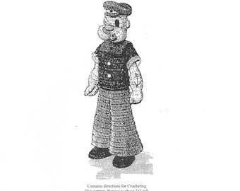 Popeye Doll Crochet Pattern PDF Instant Download