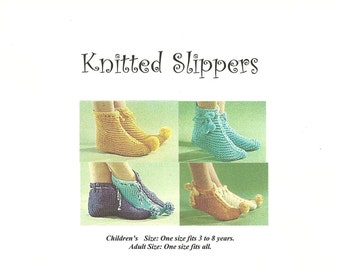 Adult & Kids Slippers Knitting Pattern Elf Shoes Slippers  PDF Instant Download