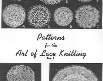 The Art Of Lace Knitting Patterns #1  Doilies PDF Instant Download