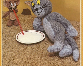 Tom & Jerry Stuffed Toys Knitting Pattern PDF Instant Download