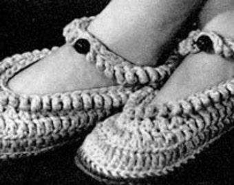 Crochet Kids Childrens Slipper Pattern 3 Sizes  6 , 7 and 8 PDF Instant Download