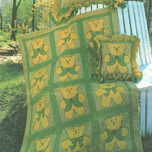 Teddy Bear Quilt Pattern Quilt Pillow Sham &  Teddy Bear Toy PDF Instant Download