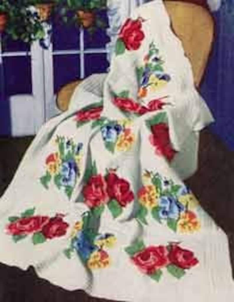 Crochet Victorian Afghan Pattern PDF Instant Download Etsy