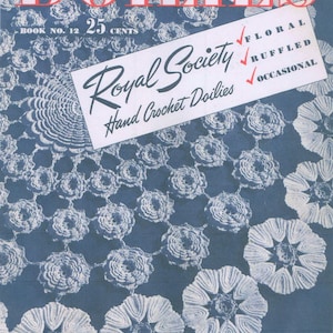 Crochet Doilies Pattern Book Butterflies Flowers Star More PDF Instant Download