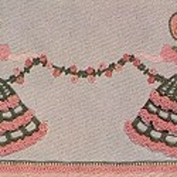 Sunbonnet Twins Pillowcase Towels Edging Crochet Pattern PDF Instant Download