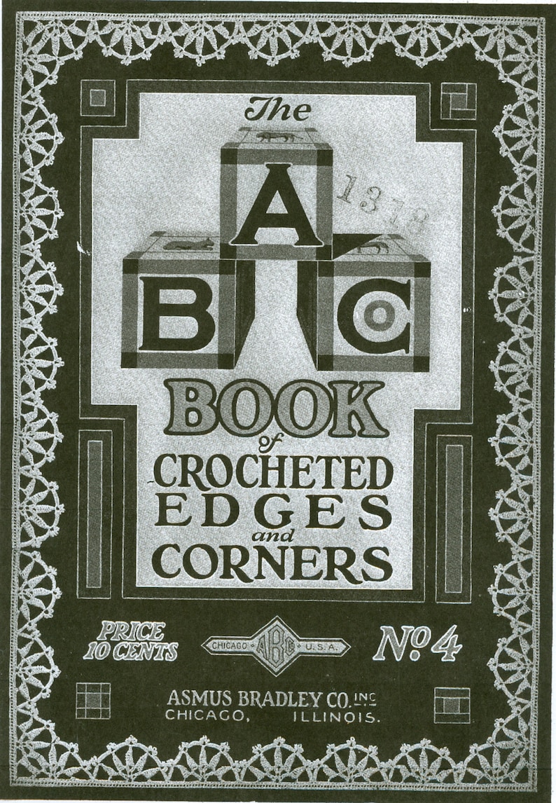 Book Of Crochet Edges & Corners Pattern Book PDF Instant Download image 1