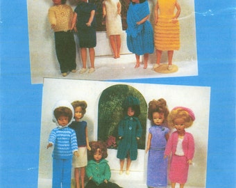 Libro di modelli per lavorare a maglia vestiti per bambole alla moda, 12 outfit in formato PDF, DOWNLOAD IMMEDIATO