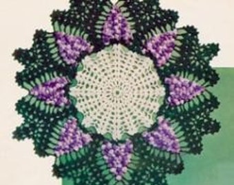 Grape Doilie Crochet Pattern PDF Instant Download