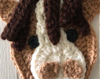 Handmade Crocheted Donkey Motif Applique 8" Tall  Handmade