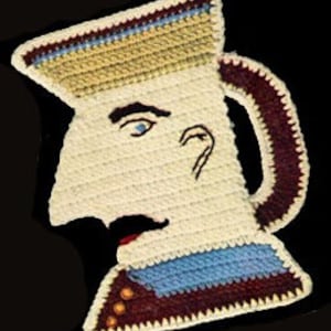 Toby Jug Hot Plate Mat Place Mat Crochet Pattern PDF Instant Download