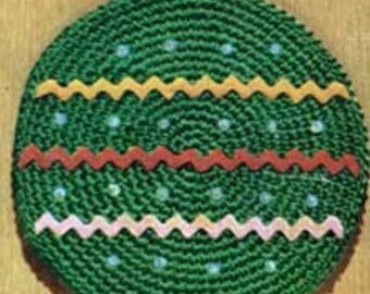 Three Christmas Potholders Crochet Patterns Poinsettia Christmas Tree Ornament Pdf Instant Download