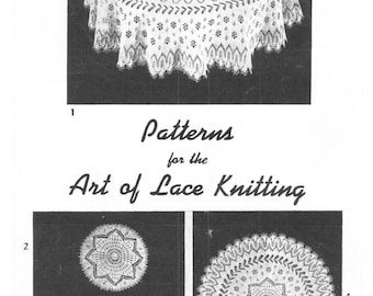 The Art Of Lace Knitting Patterns #2  Table Cloth Center Piece Doilies PDF Instant Download