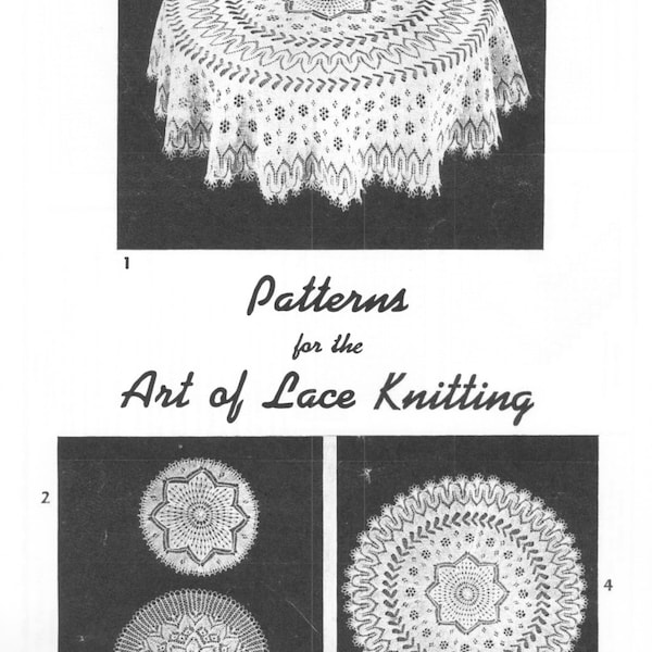 The Art Of Lace Knitting Patterns #2  Table Cloth Center Piece Doilies PDF Instant Download