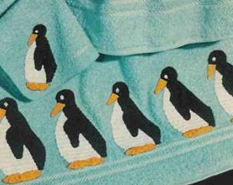 Penguin Towel Edging Crochet Pattern PDF Instant Download