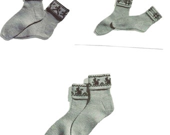 Kids Knitted Socks Knitting Patterns 3 Different Patterns PDF Instant Download