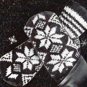 Mens Two Needle Norwegian Mittens Knitting Pattern PDF Instant Download