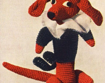 Dachshund Dog Stuffed Toy Crochet Pattern PDF Instant Download