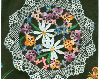 Flower Bouquet Doilie Doily Crochet Pattern 3 Sizes PDF Instant Download