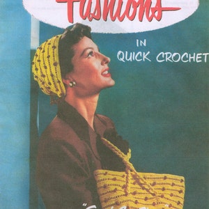 Vintage Crochet Pattern Book: Hats, Trims, Bags (PDF Download)