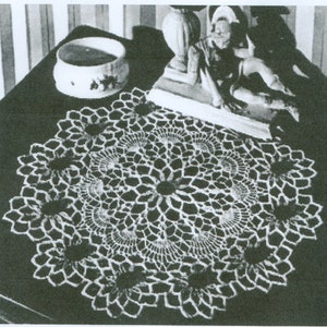 Black Eyed Susan Crochet Doilie Pattern  PDF Instant Download