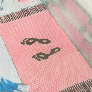 Footprint Bath Mat  Crochet Pattern Pdf Instant Download