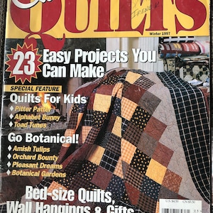 Vintage Old-Fashioned Patchwork Christmas Edition Pattern Magazine Winter 1991 With 20 Quick Projects