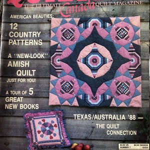Vintage Quilting Canada Pattern Magazine December 1988 With 12 Country Patterns