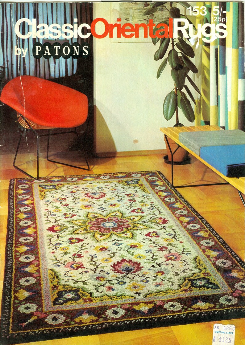 Oriental Rug Making Pattern Book 12 Oriental Rug Charts for Etsy