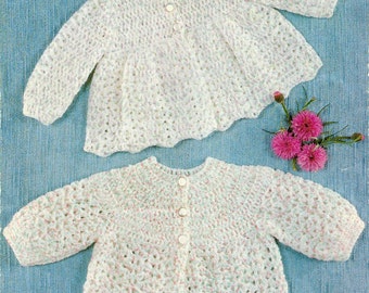 Baby Sweater Crochet Pattern 2 Designs Pdf Instant Download