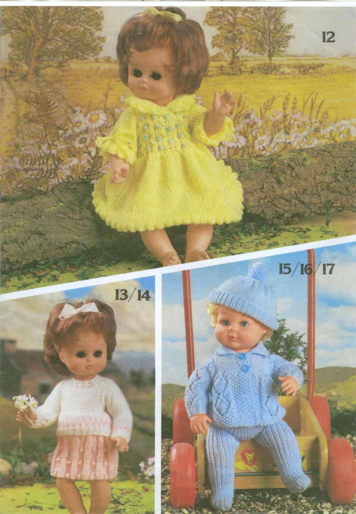Doll Clothes Knitting Pattern Book Fashion and Baby Dolls Teddy Bear