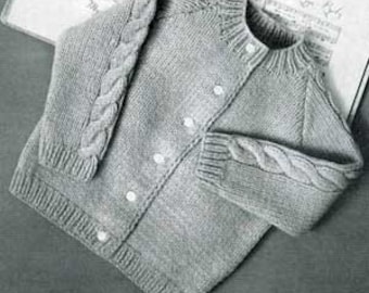 Kinder Raglan Cardigan Pullover Strickmuster INSTANT DOWNLOAD