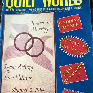 Vintage Quilt World Pattern Magazine August 1985